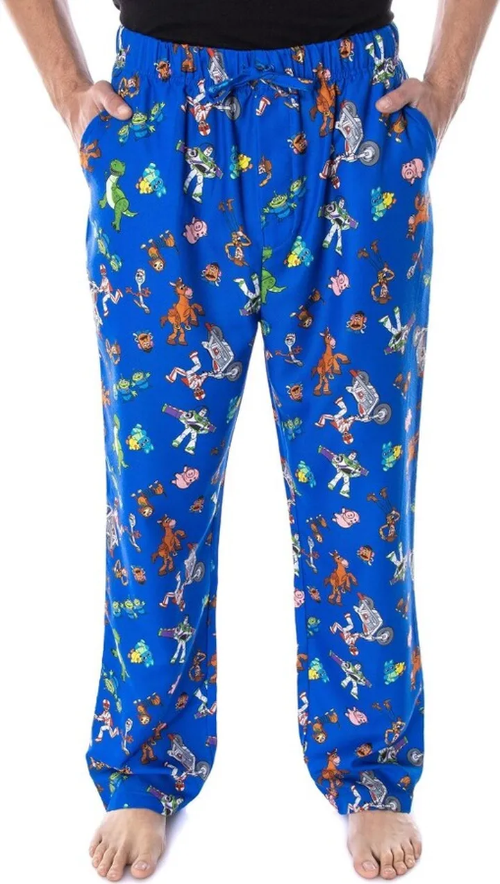 Disney Men's Toy Story Character Print Adult Sleep Lounge Pajama Pants 4X-Large Blue