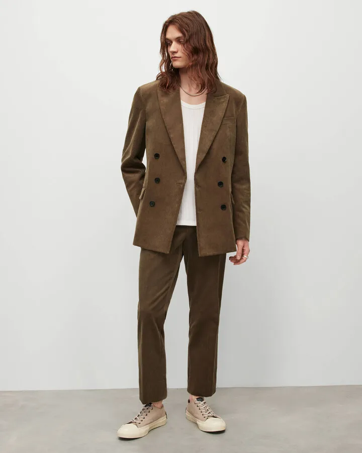 Busco Corduroy Cropped Pants - Worn Brown
