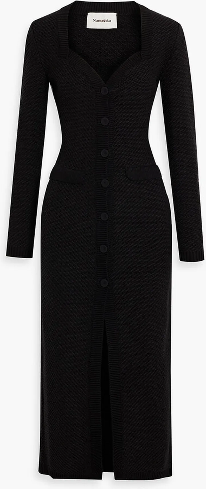 Dana jacquard-knit cotton midi dress