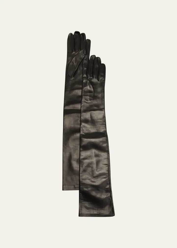 Long Leather Gloves