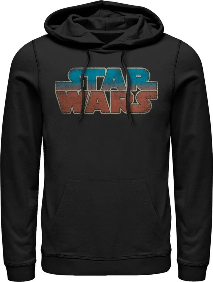 Men's Star Wars Logo Pull Over Hoodie - Black - 2X Large