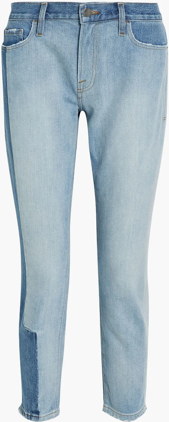 La Garcon Unmatched paneled boyfriend jeans