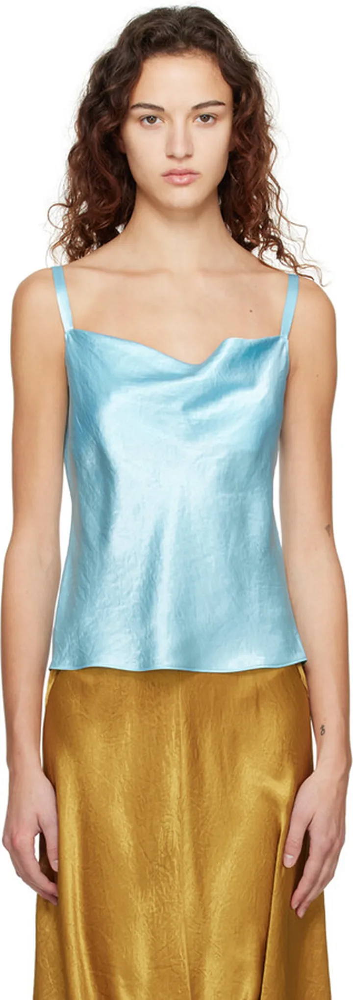 Vince Blue Cowl Neck Camisole
