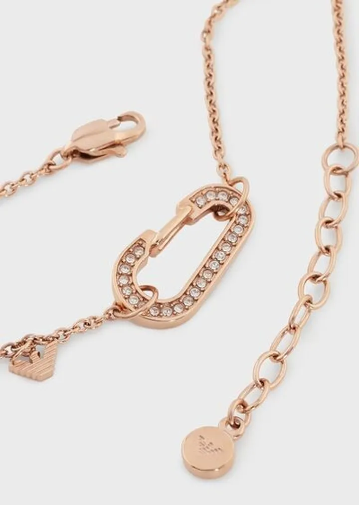 Rose Gold-Tone Stainless Steel Chain Bracelet