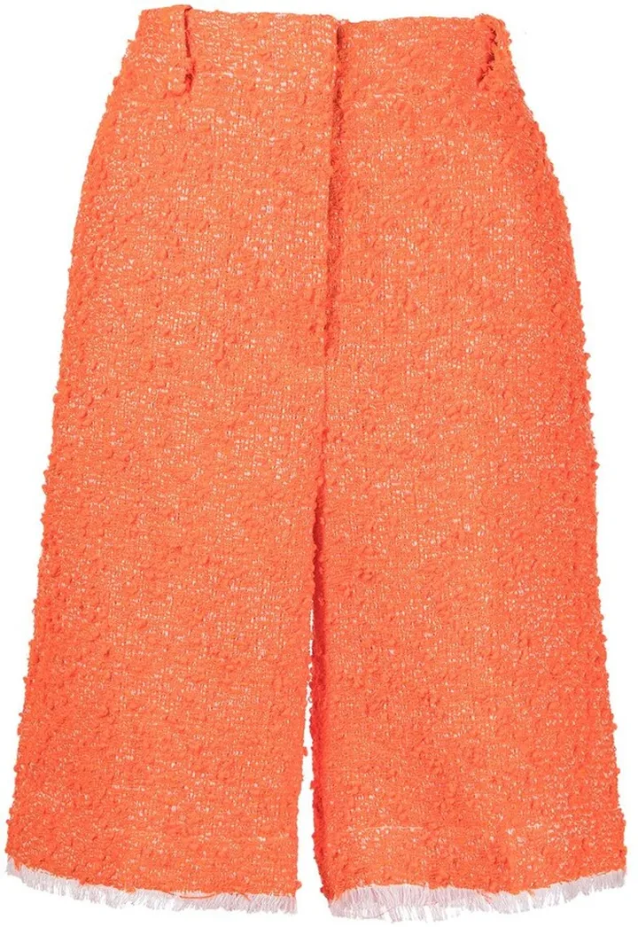 Knee-Length Tweed Shorts