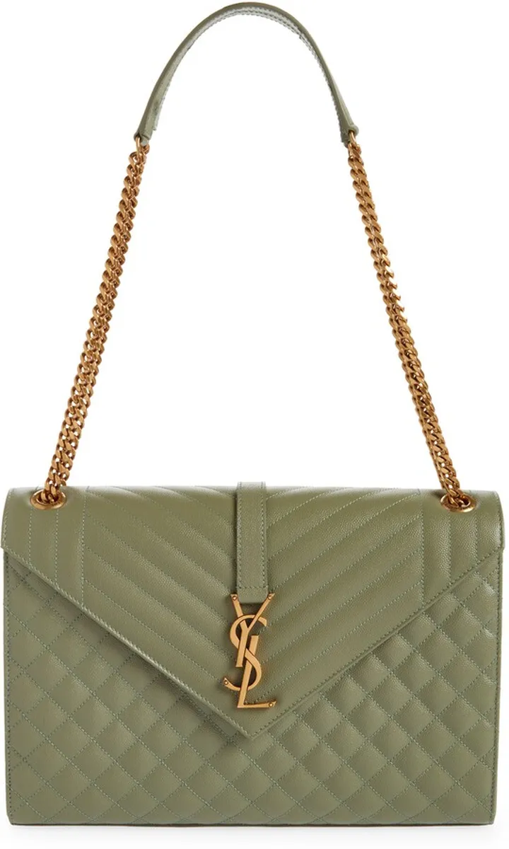 Monogram Leather Envelope Bag
