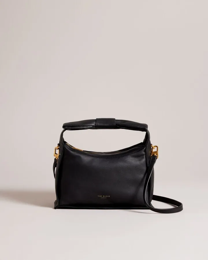 Bow Detail Crossbody Bag in Black