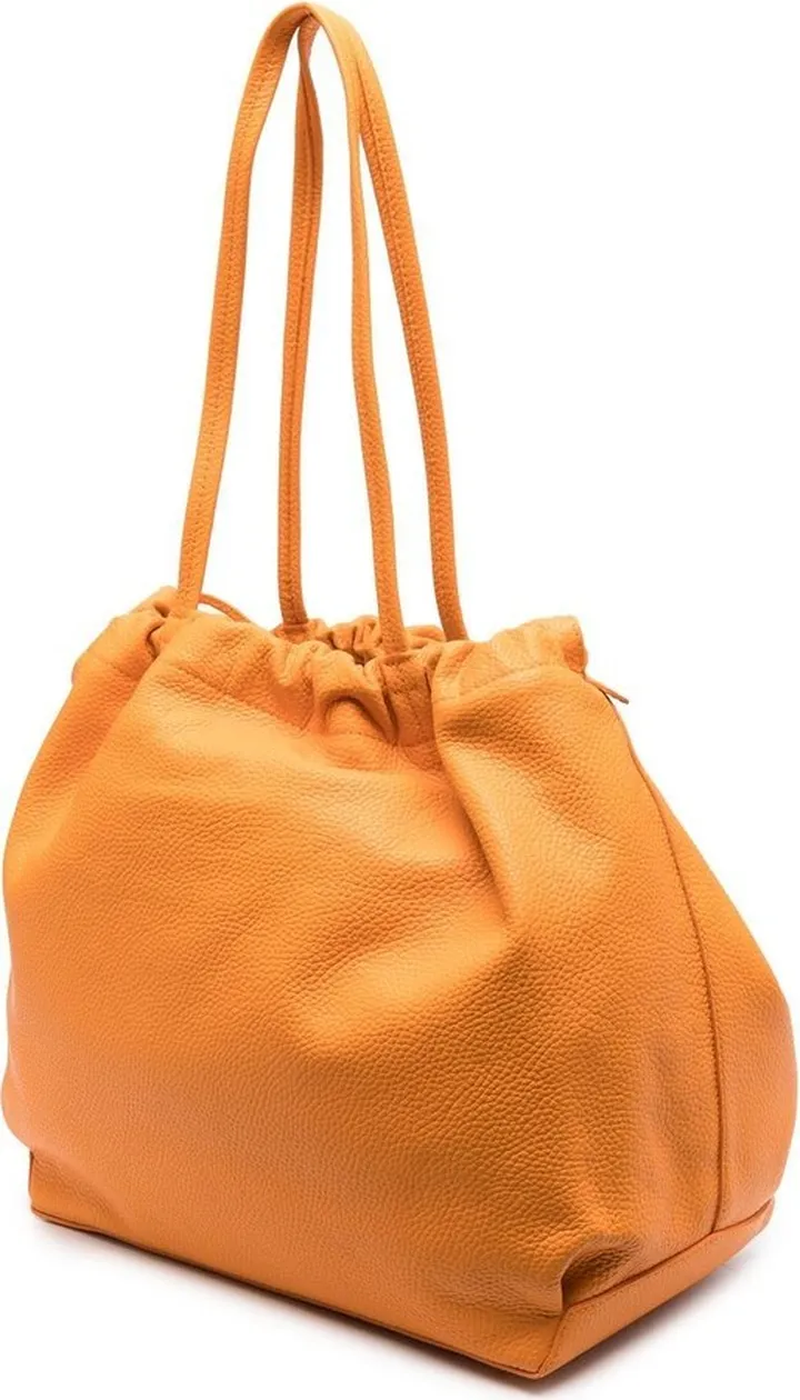 Oslo Orange Flat Grain Leather Shoulder Bag