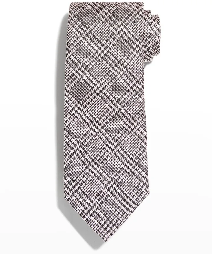 Men's Glen Check Jacquard Tie