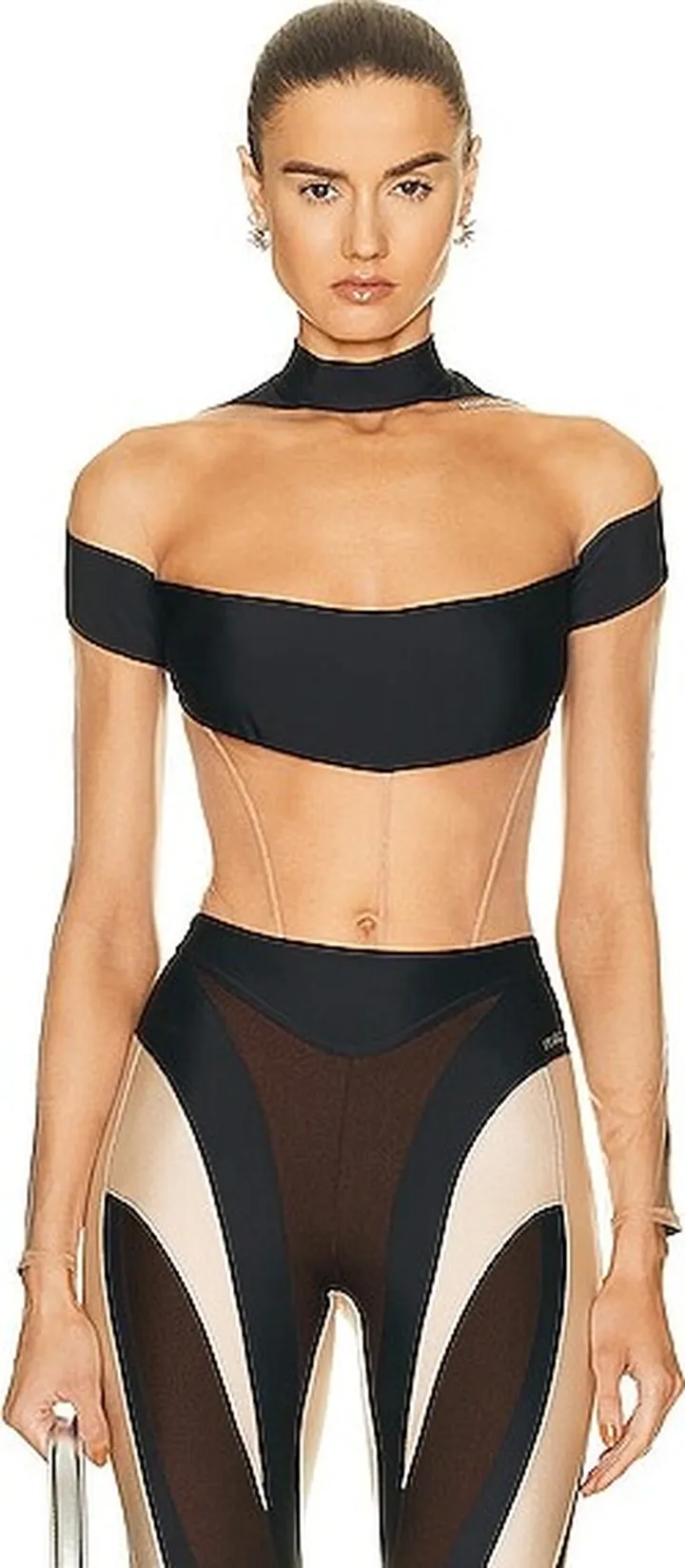 Mugler Stretch Bodysuit in Black