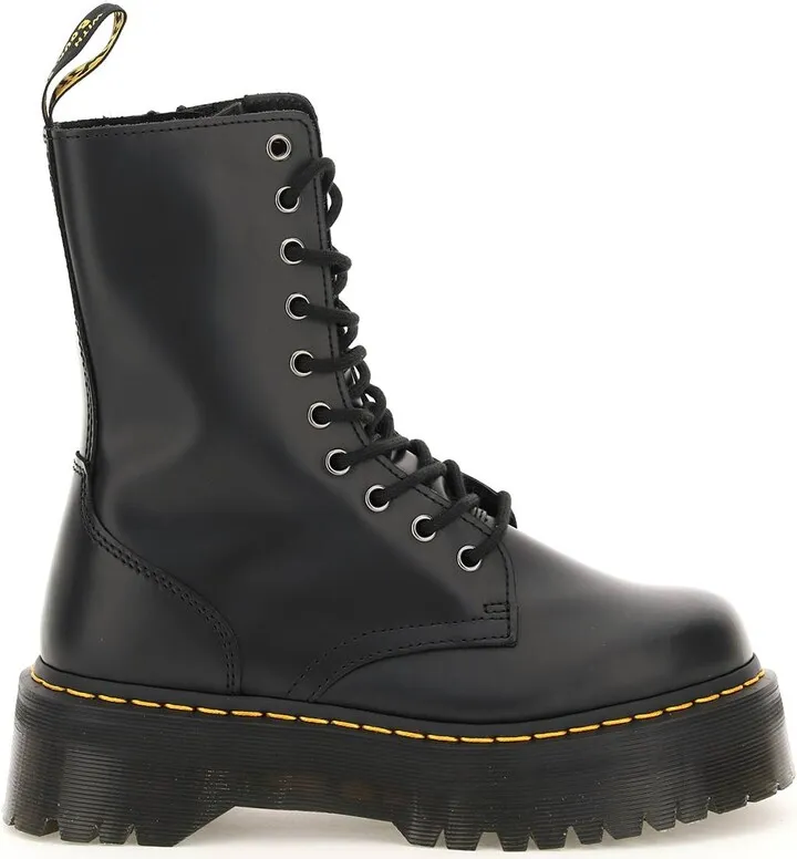 Jadon Hi Polished Smooth Lace-up Combat Boots