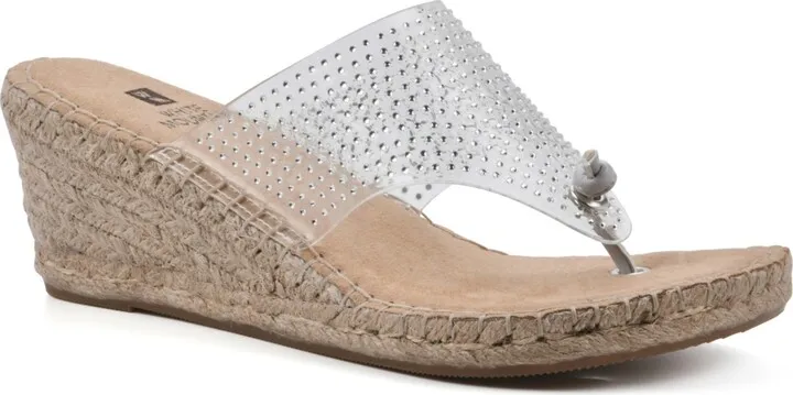 White Mountain Women's Beach Vc Espadrille Wedge Sandals Women's Shoes