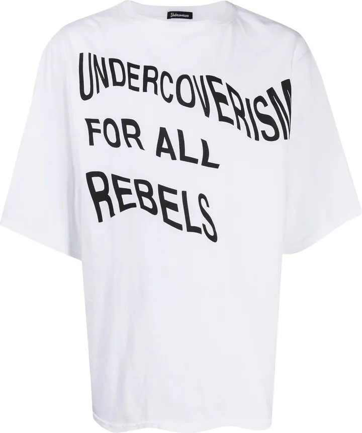wavey logo-print T-shirt