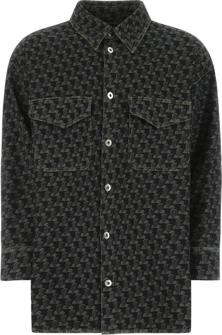 Lanvin Jacquard Button-Up Denim Jacket