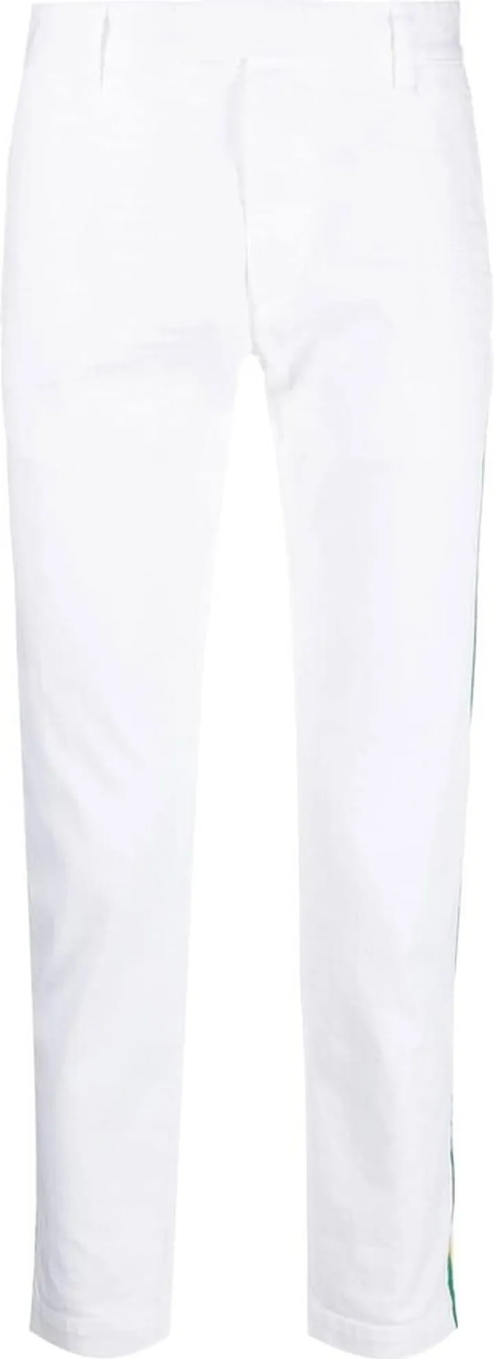 Side-Stripe Straight-Leg Trousers