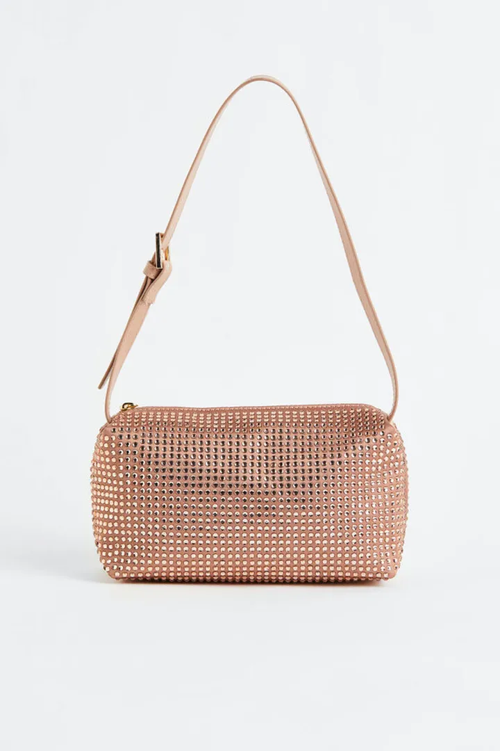 Rhinestone-embellished Shoulder Bag