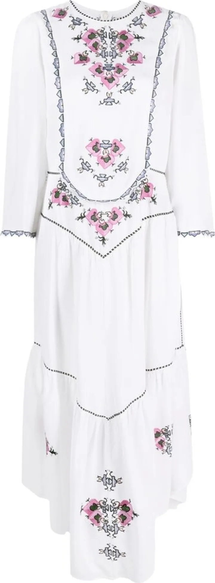 Embroidered Midi Dress