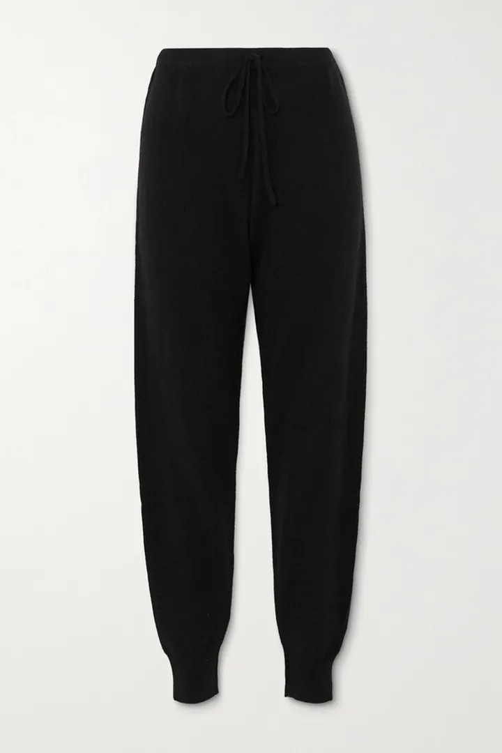 Madeleine Thompson - Working Girl Cashmere Track Pants - Black