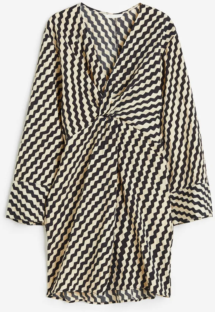 Textured-weave Knot-detail Dress