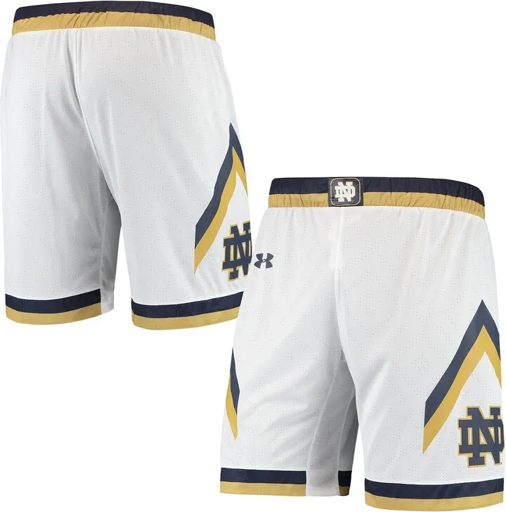 Men's Under Armour White Notre Dame Fighting Irish Replica Basketball Short