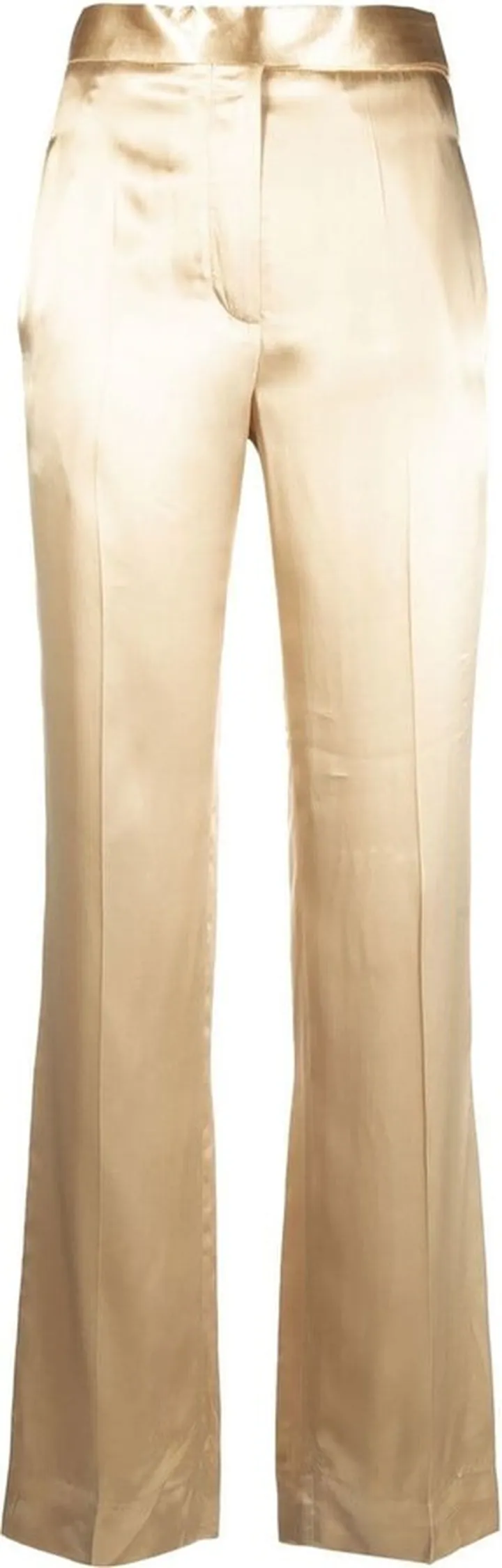 Satin Straight-Leg Trousers