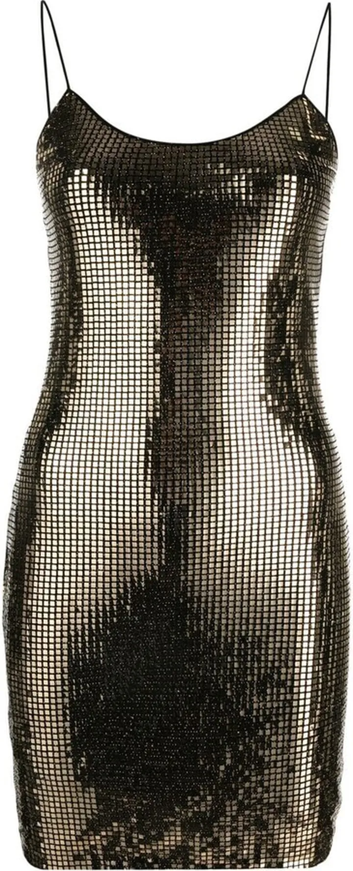 Nelle metallic-finish dress
