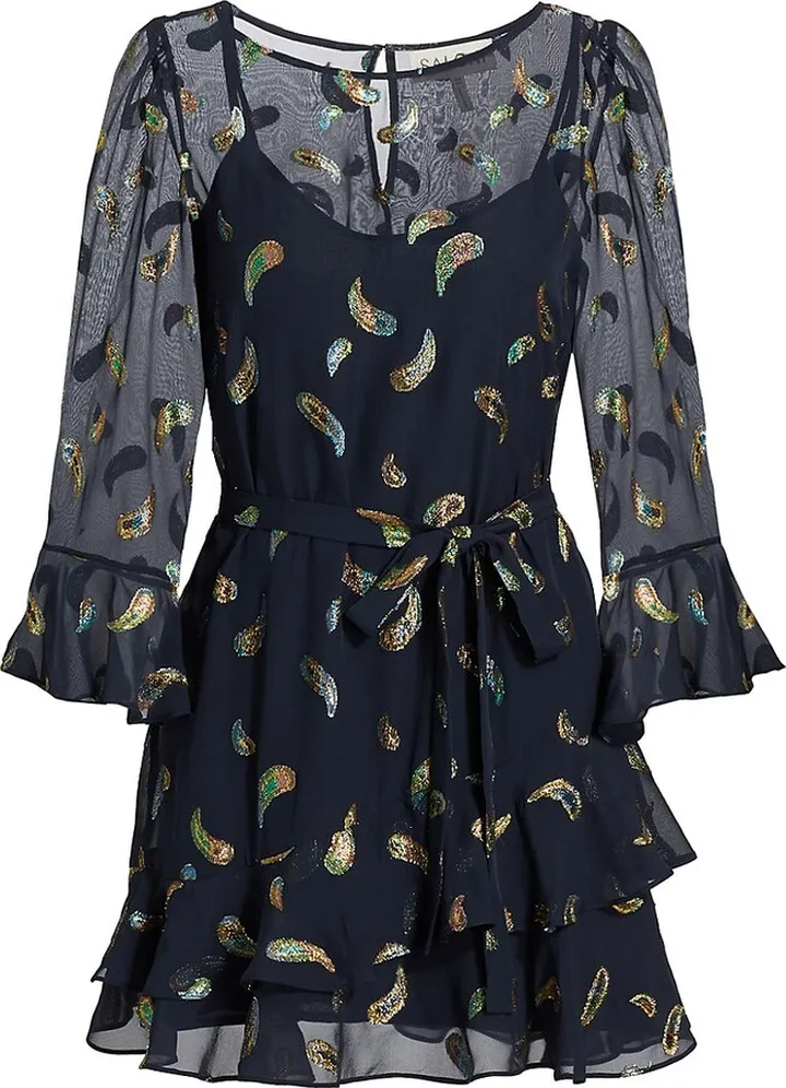 Marissa Paisley Fil Coupé Minidress