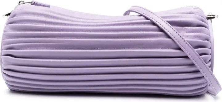 Pleated Leather Shoulder Bag