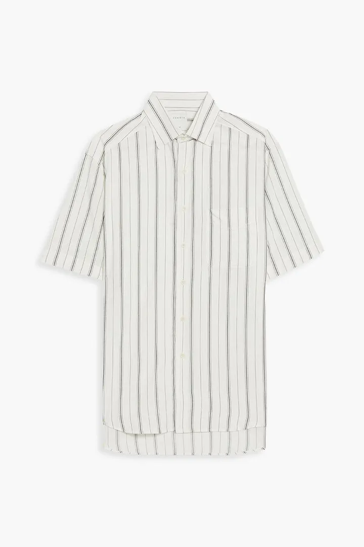 Striped twill shirt