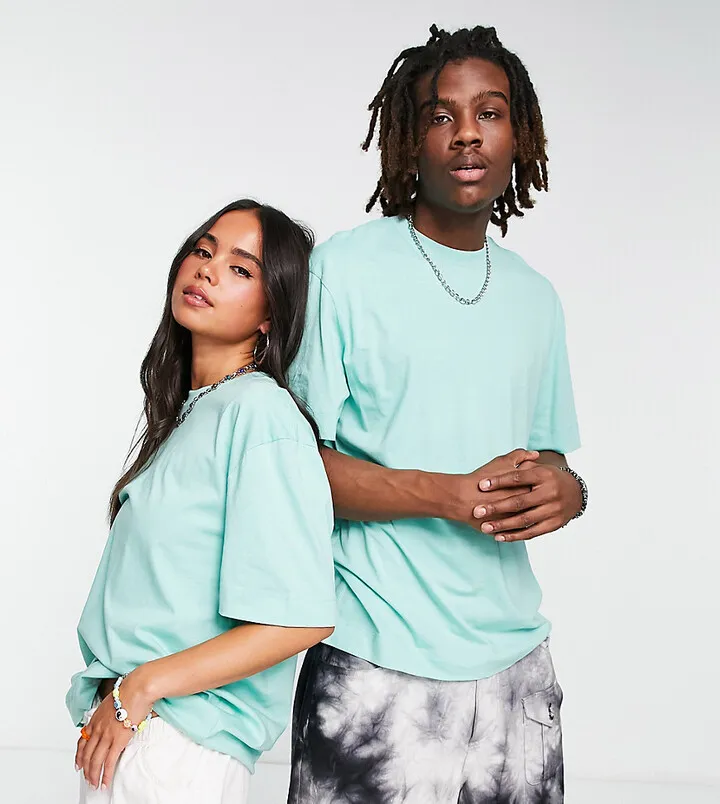 COLLUSION unisex t-shirt in light green