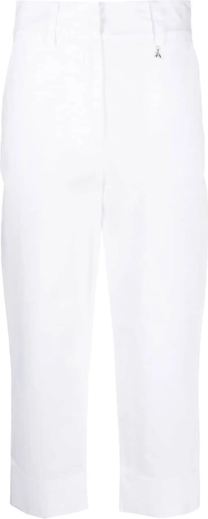 Cropped-Leg Cotton Trousers