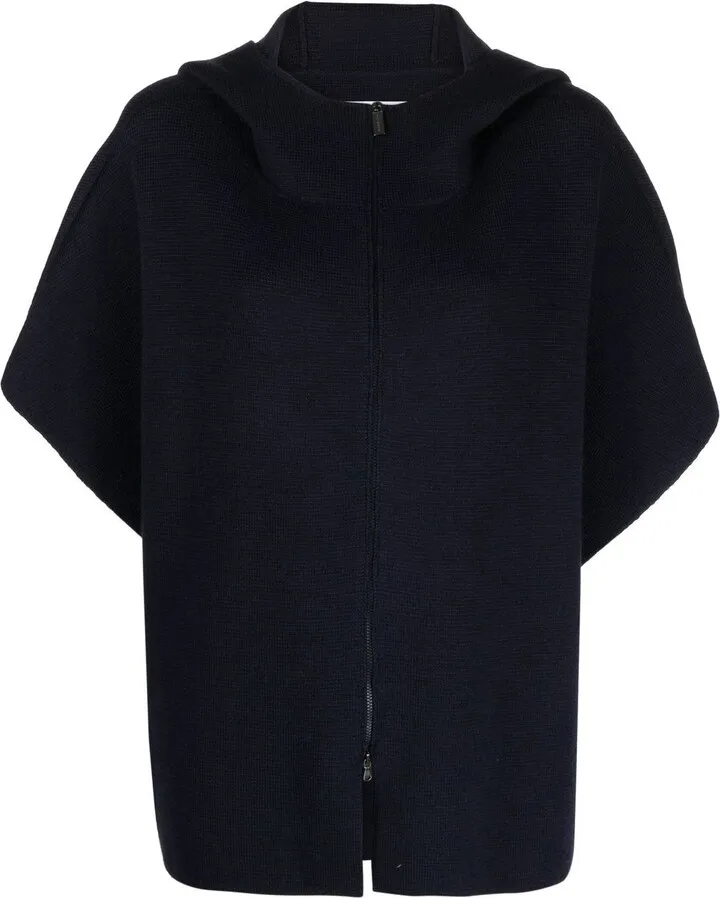 Hooded Virgin Wool Cape