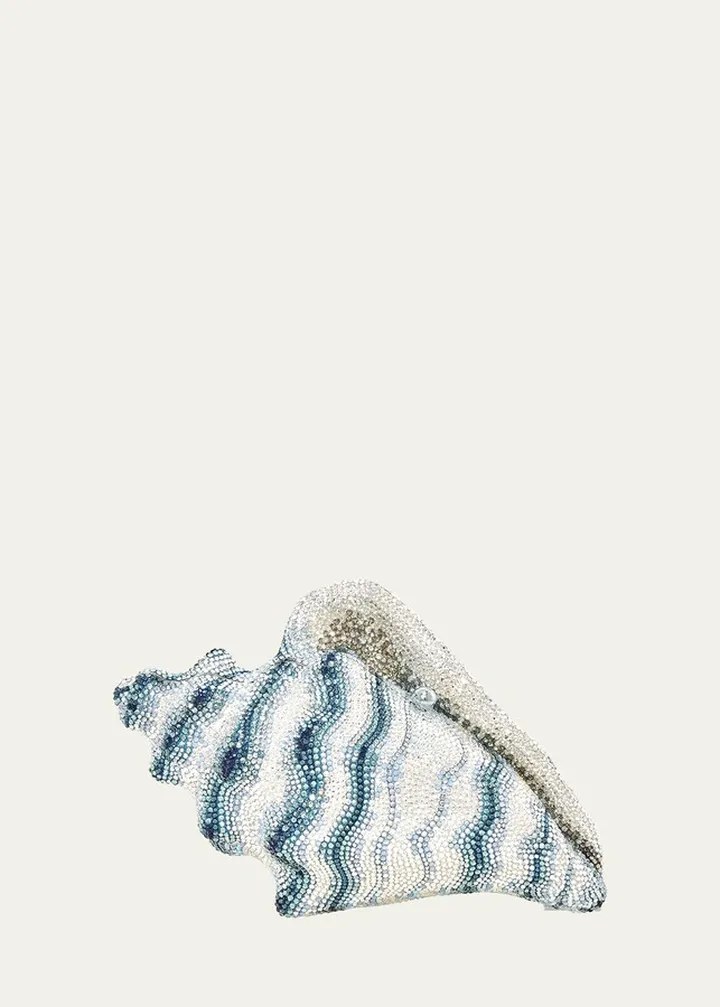 Oceana Conch Shell Crystal Minaudiere