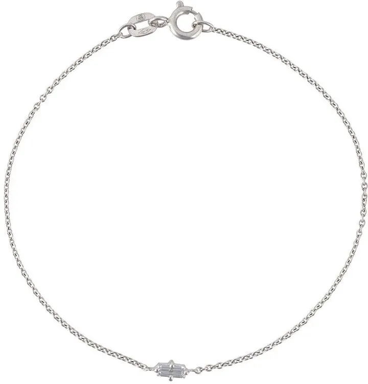 18kt White Gold Baguette Diamond Bracelet