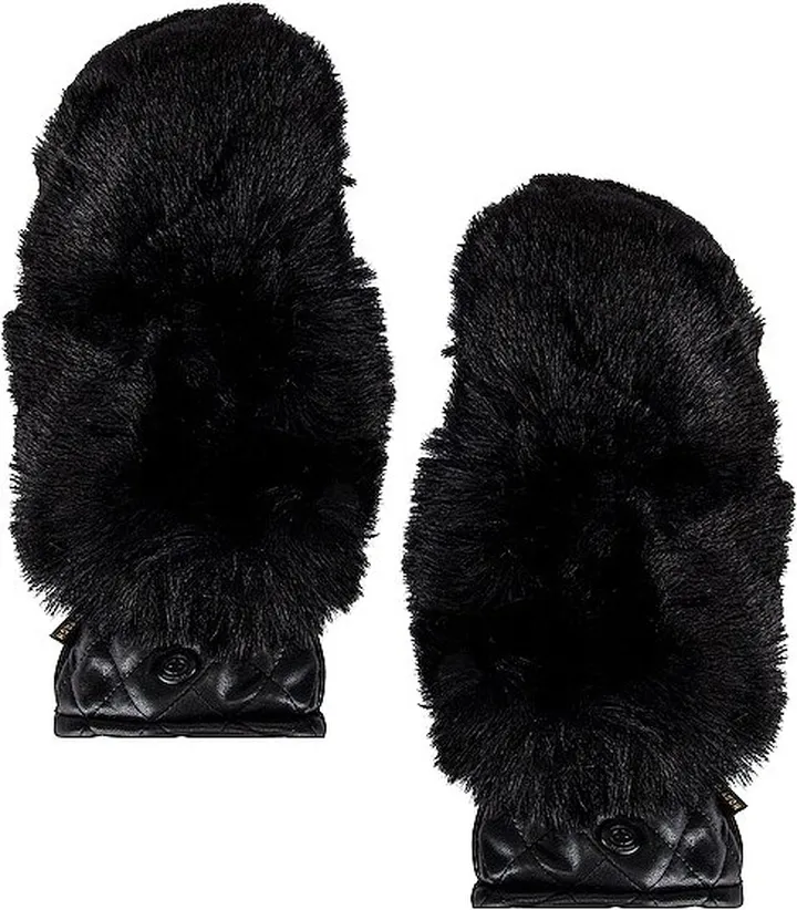 Hill Faux Fur Mittens