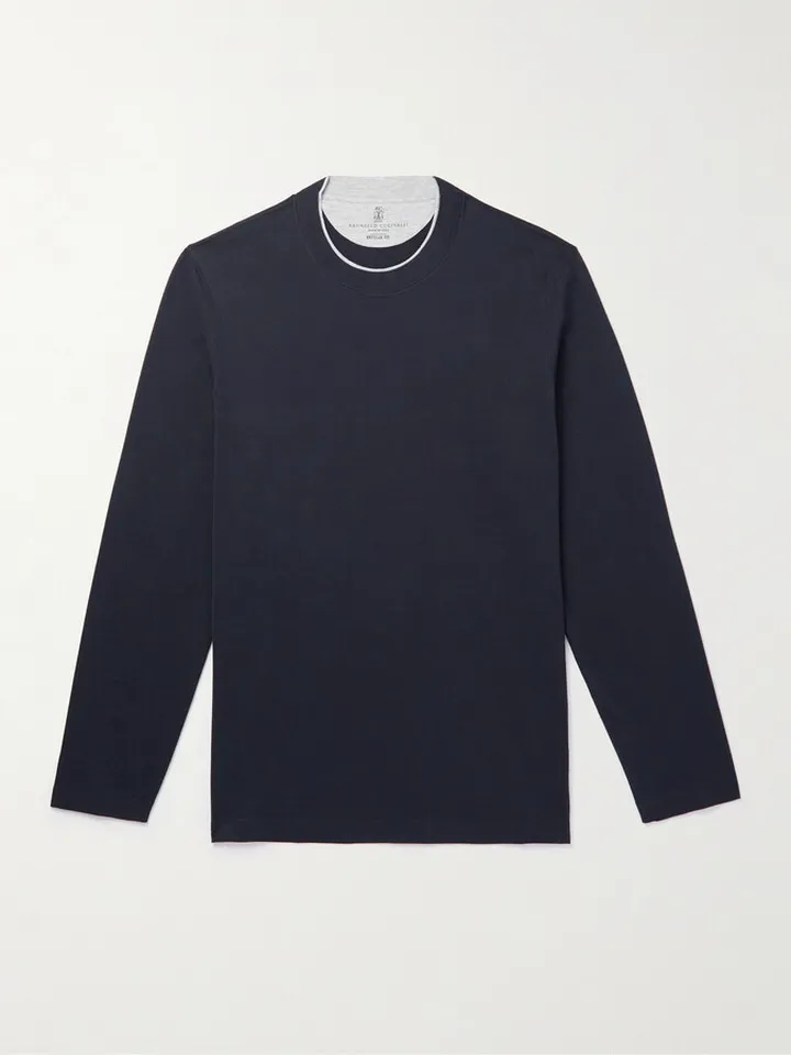 Layered Cotton-Jersey T-Shirt