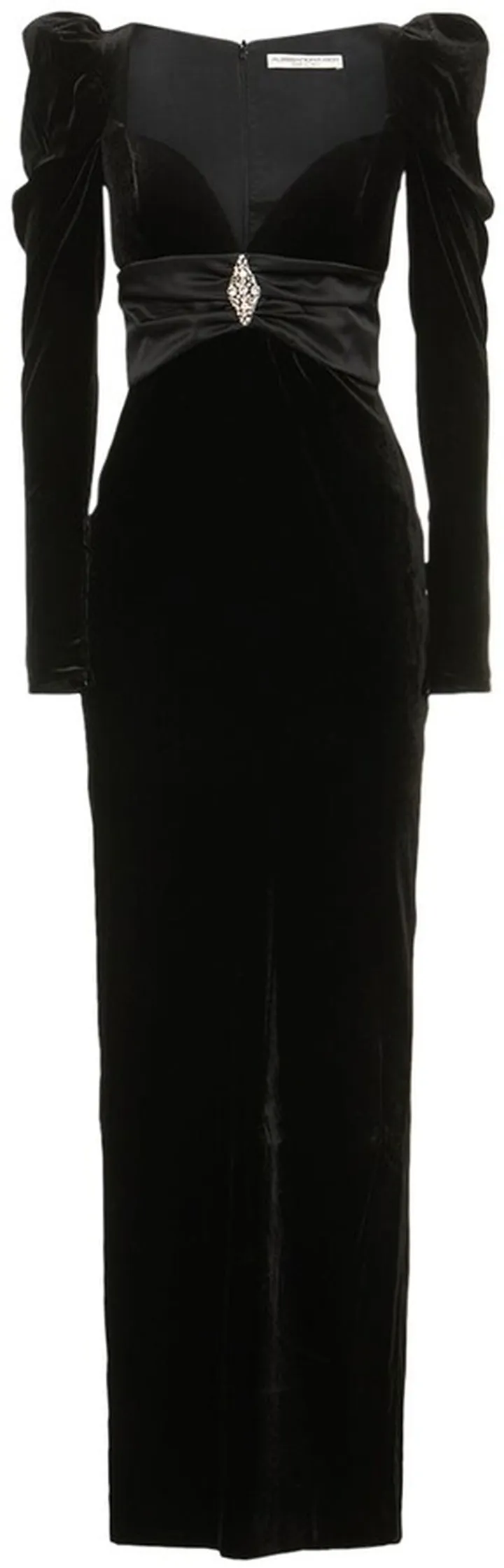 Velvet crystal long gown