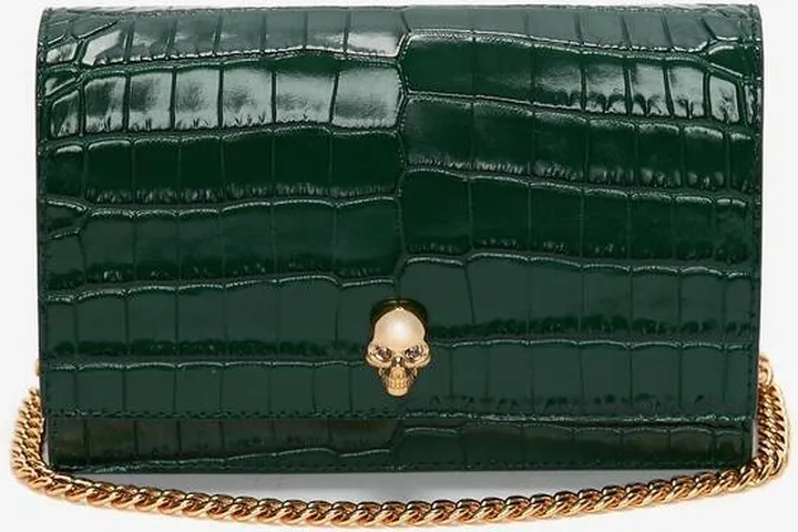 Women's Small Skull Bag In Emerald