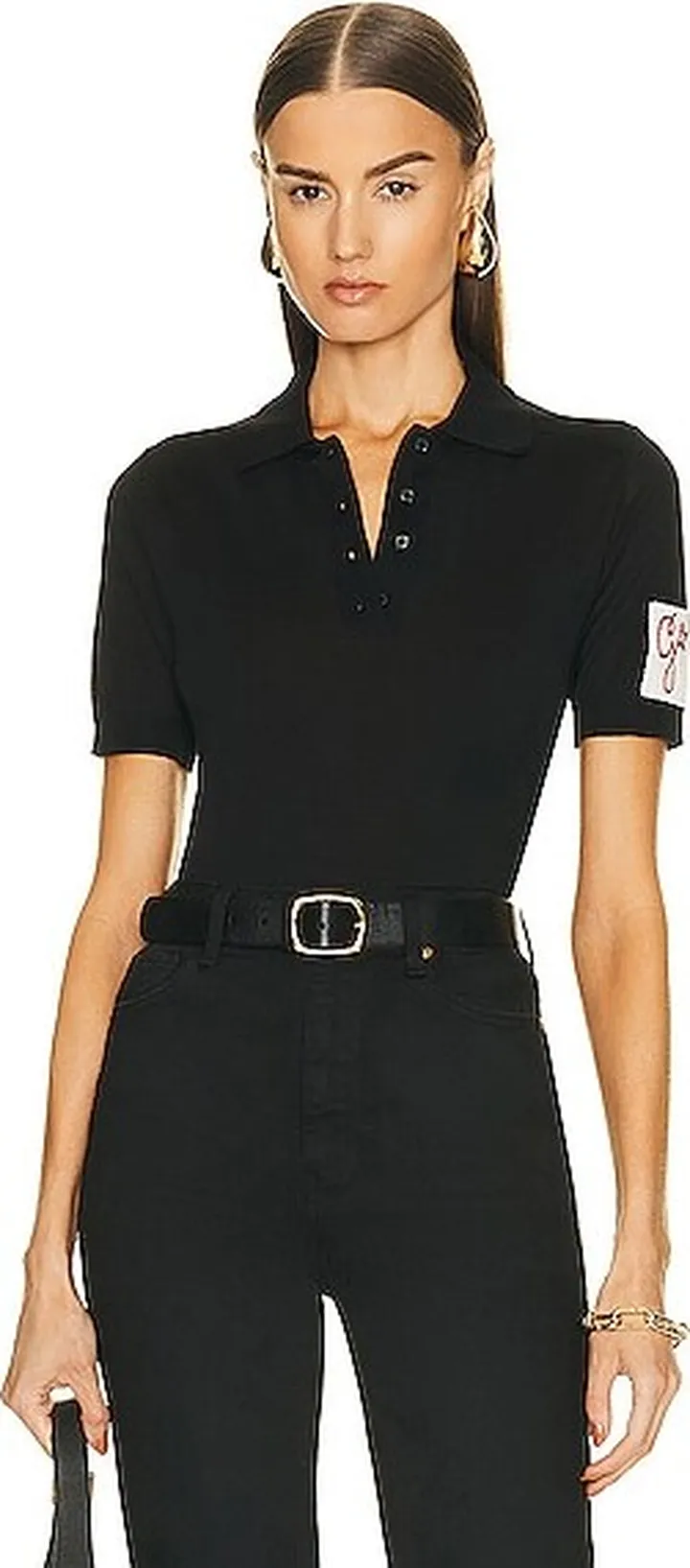 Golden Goose Knit Polo in Black