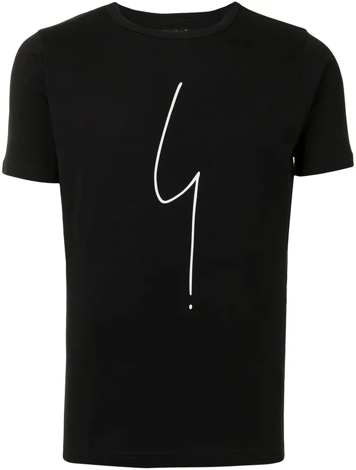 scribble-print cotton T-shirt