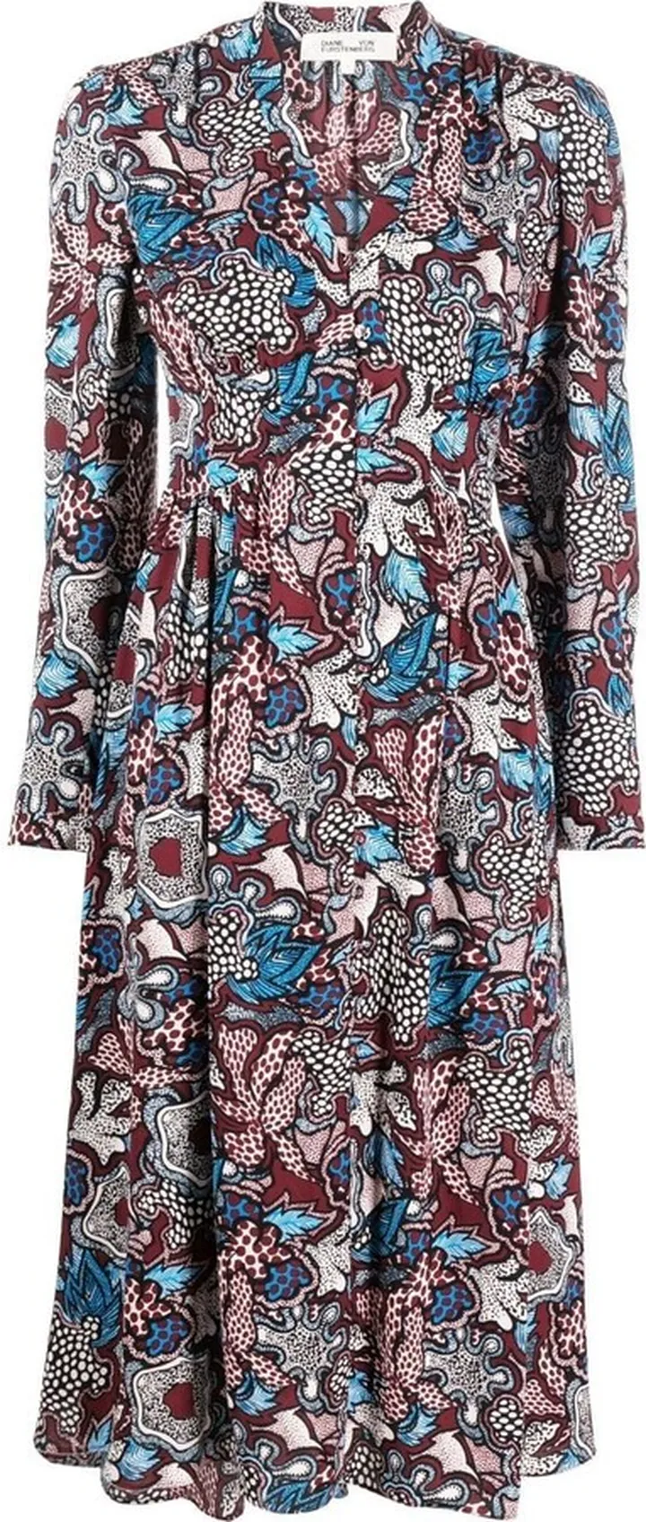 Floral-Print Midi Dress