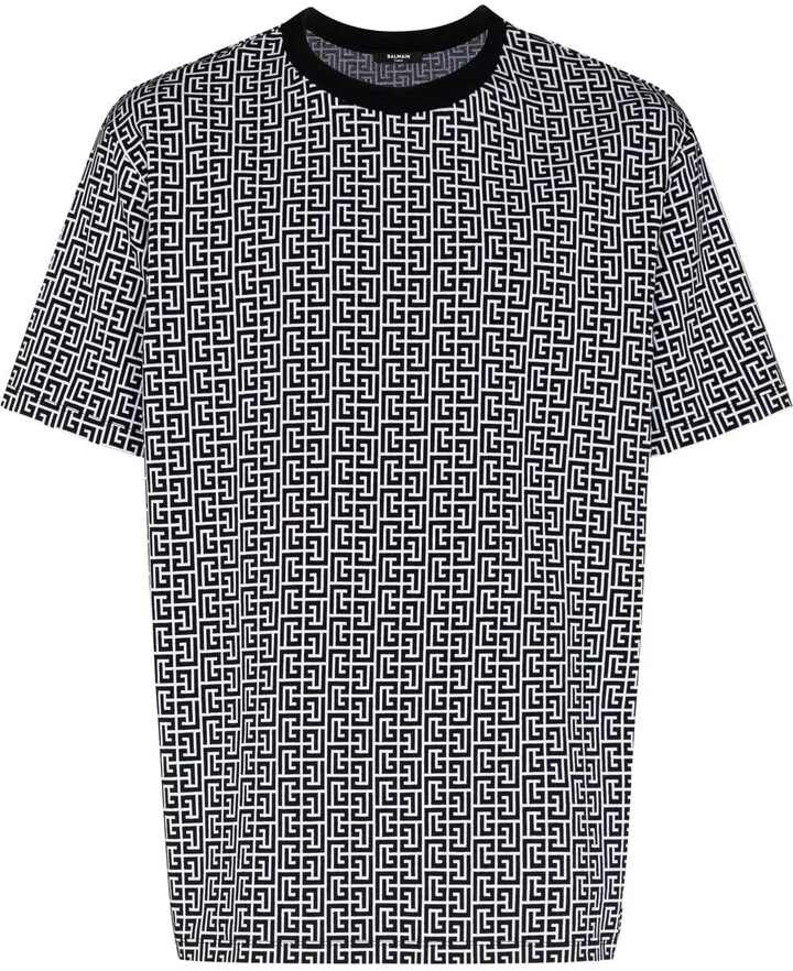 monogram-print cotton T-shirt