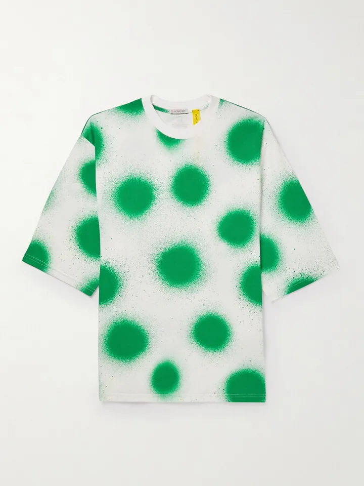 1 Moncler JW Anderson Garment-Dyed Printed Cotton-Jersey T-Shirt