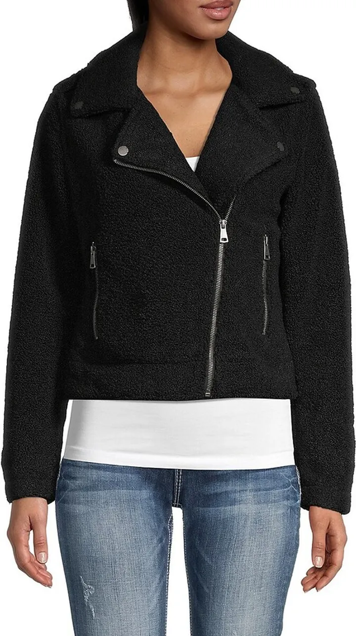 Faux Shearling Moto Jacket