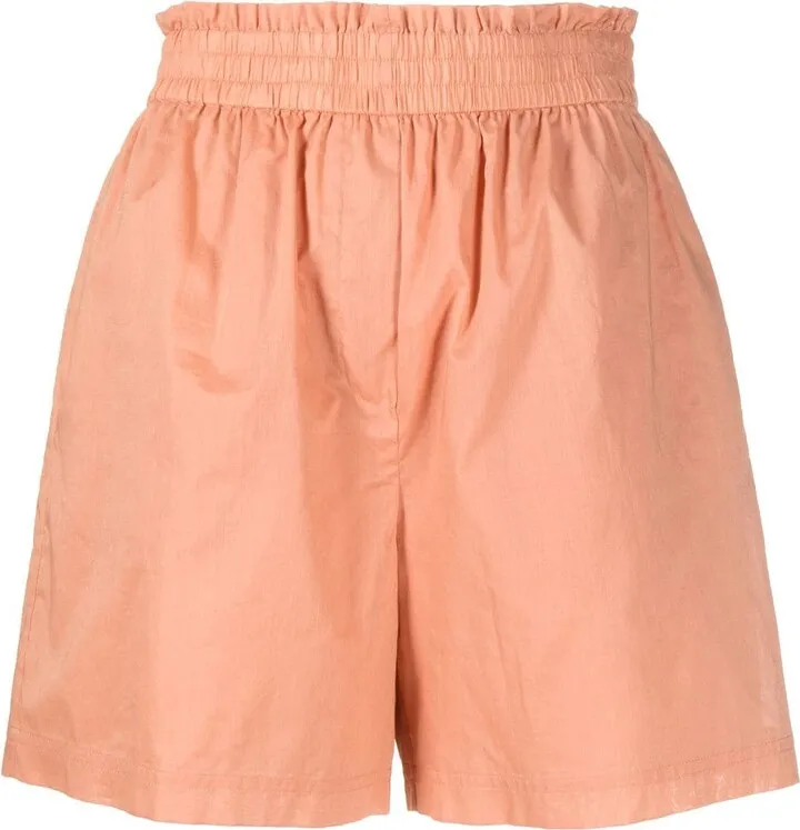 Paperbag-Waist Cotton Shorts