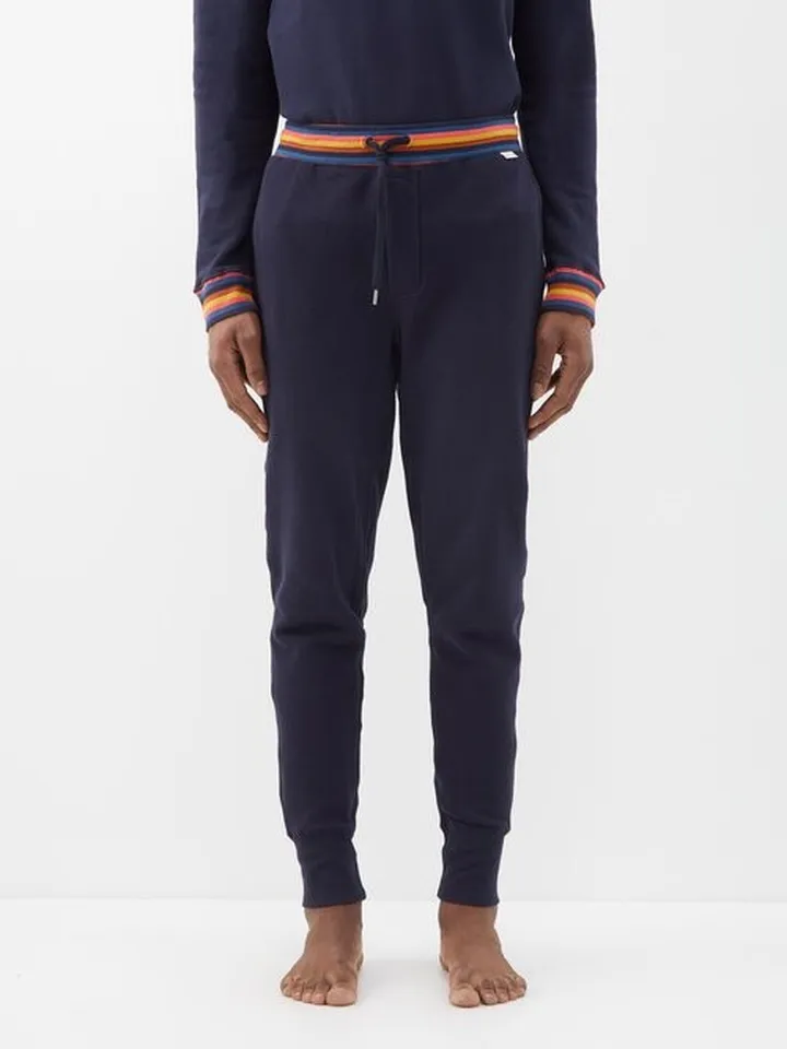 Striped-waistband Cotton Pyjama Bottoms