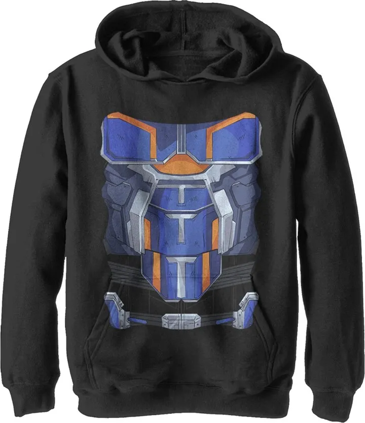 Boy's Marvel Black Widow Taskmaster Costume Pull Over Hoodie - Black - Large