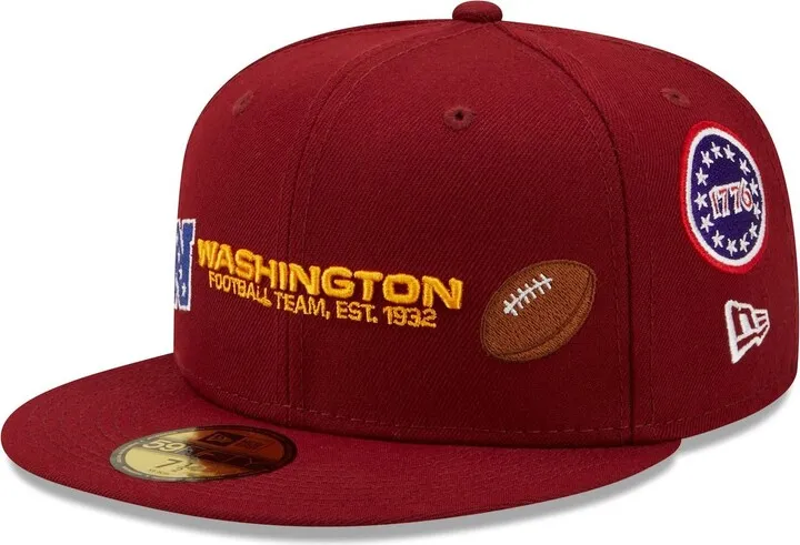 Men's New Era Burgundy Washington Football Team Team Local 59FIFTY Fitted Hat