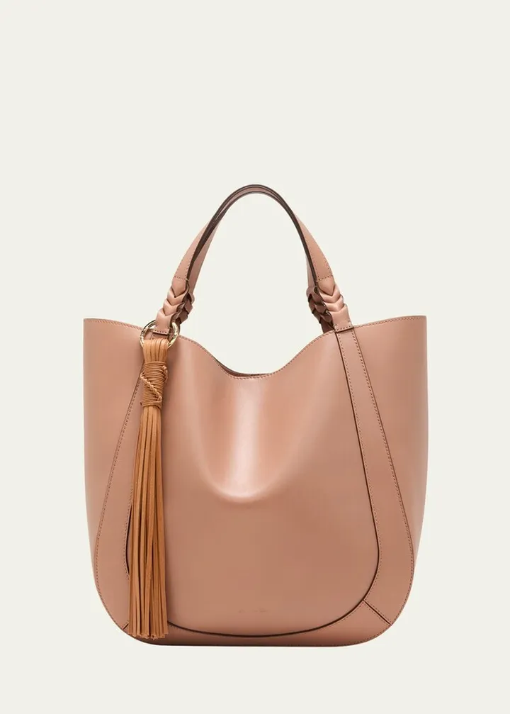 Albers Tassel Leather Tote Bag