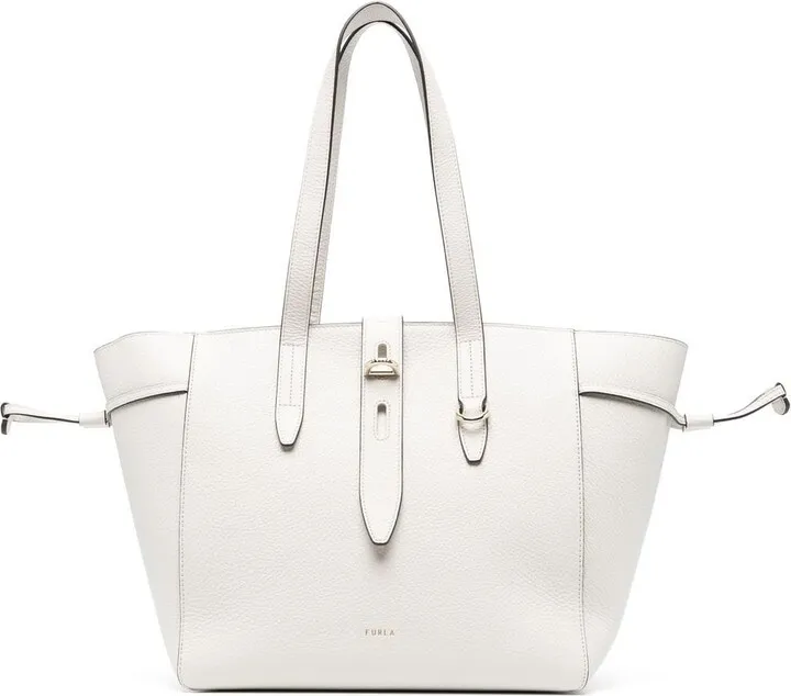 Buckle-Detail Leather Tote